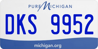 MI license plate DKS9952
