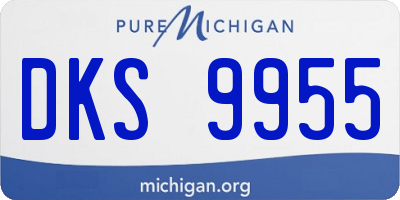 MI license plate DKS9955