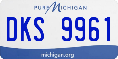 MI license plate DKS9961