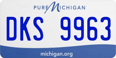 MI license plate DKS9963