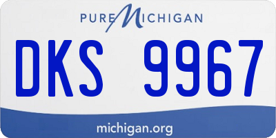 MI license plate DKS9967