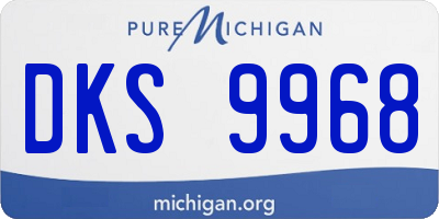 MI license plate DKS9968