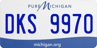 MI license plate DKS9970