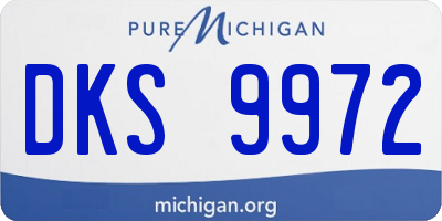 MI license plate DKS9972