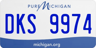 MI license plate DKS9974