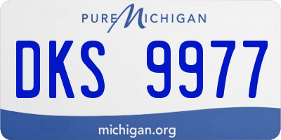 MI license plate DKS9977