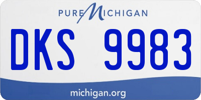 MI license plate DKS9983
