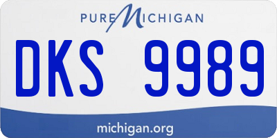 MI license plate DKS9989