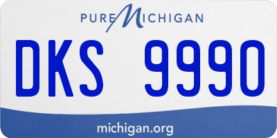 MI license plate DKS9990