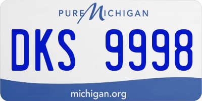 MI license plate DKS9998