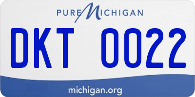 MI license plate DKT0022