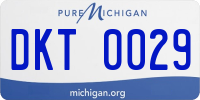MI license plate DKT0029