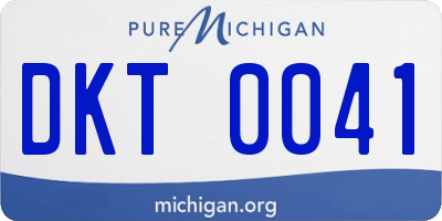 MI license plate DKT0041
