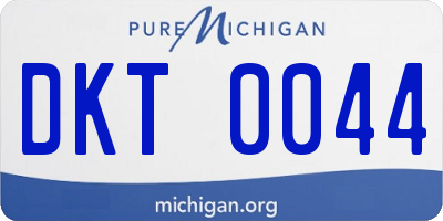 MI license plate DKT0044