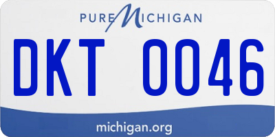 MI license plate DKT0046