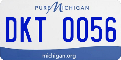 MI license plate DKT0056