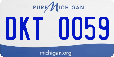MI license plate DKT0059