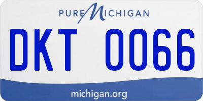 MI license plate DKT0066