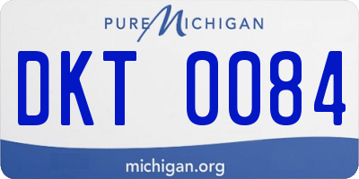 MI license plate DKT0084