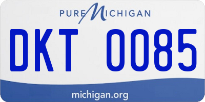 MI license plate DKT0085