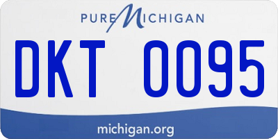 MI license plate DKT0095
