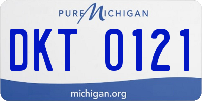MI license plate DKT0121