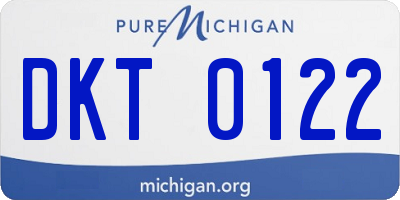 MI license plate DKT0122