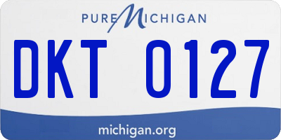 MI license plate DKT0127