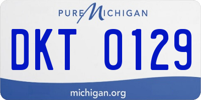 MI license plate DKT0129