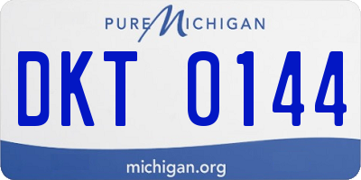 MI license plate DKT0144