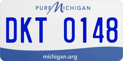 MI license plate DKT0148