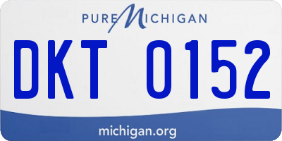 MI license plate DKT0152