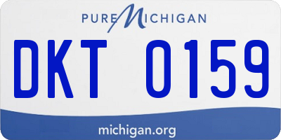 MI license plate DKT0159