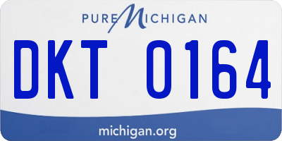 MI license plate DKT0164