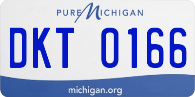 MI license plate DKT0166