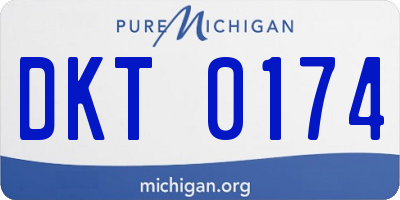 MI license plate DKT0174