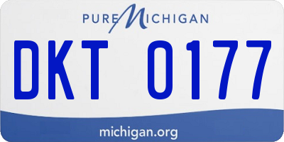 MI license plate DKT0177