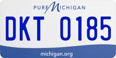 MI license plate DKT0185