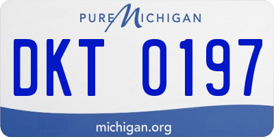MI license plate DKT0197