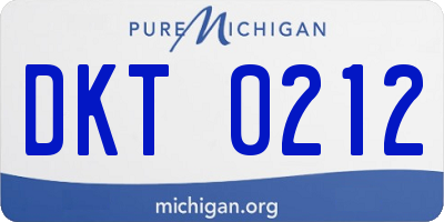 MI license plate DKT0212