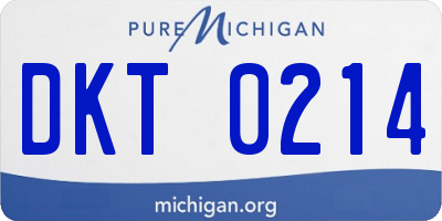 MI license plate DKT0214