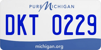MI license plate DKT0229