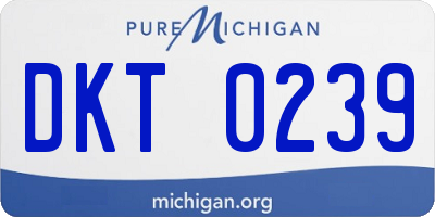 MI license plate DKT0239