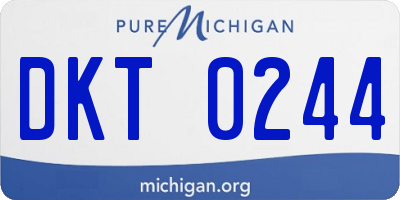 MI license plate DKT0244