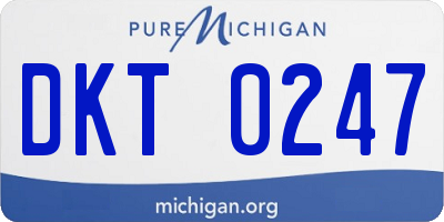 MI license plate DKT0247