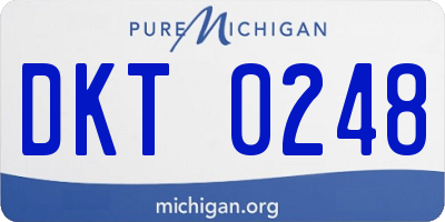 MI license plate DKT0248