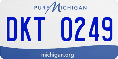 MI license plate DKT0249