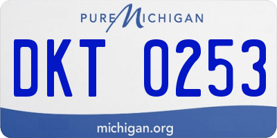 MI license plate DKT0253