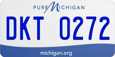 MI license plate DKT0272