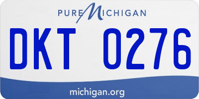 MI license plate DKT0276